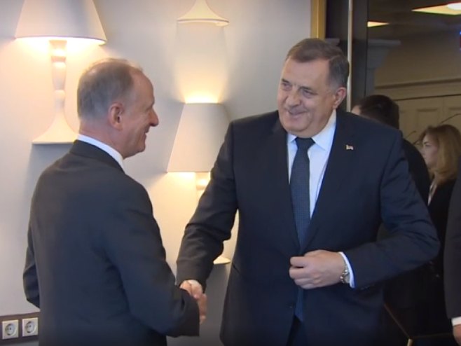 Dodik sa sekretarom Savjeta bezbjednosti Rusije Nikolajom Patruševom