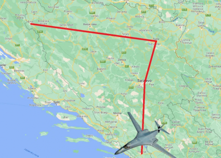 TREBINJE – TUZLA – BIHAĆ: Poznata ruta leta američkih bombardera iznad BiH