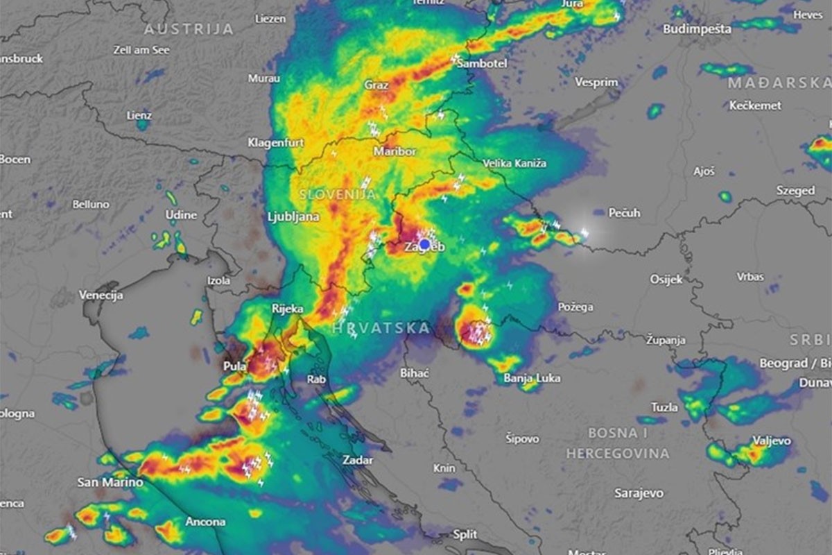 Nevrijeme hara u Hrvatskoj, na udaru Istra i Zagreb (VIDEO)