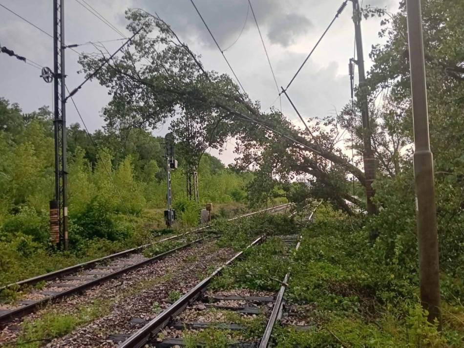 Nevrijeme zaustavilo i vozove: Stabla pokidala strujne vodove, ekipe na terenu (FOTO)