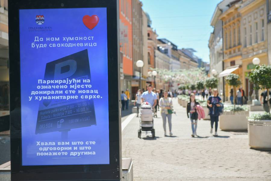 BANJALUKA POKAZALA HUMANOST Od parkinga označenog srcem prikupljeno preko OSAM HILJADA KM