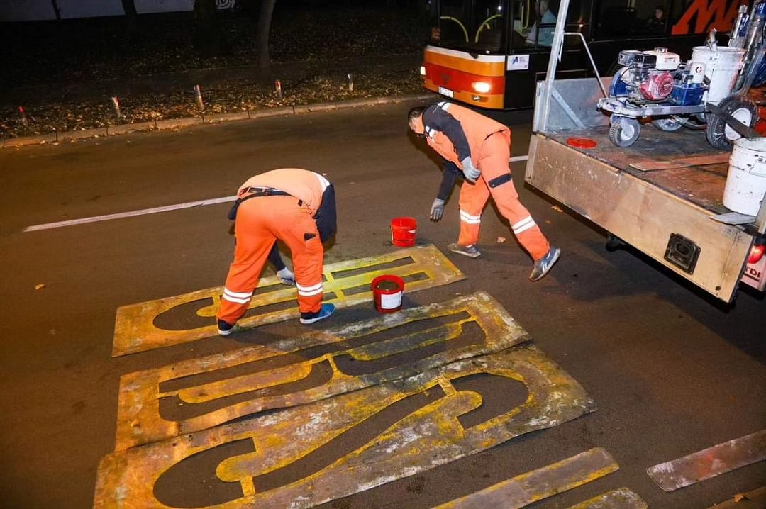 Ponovno iscrtavanje linija u novoj jednosmjernoj saobraćajnici