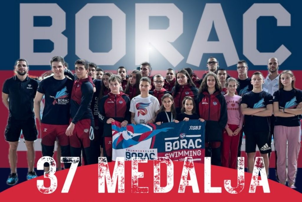 Plivačima Borca 10 titula i 37 medalja na prvenstvu BiH