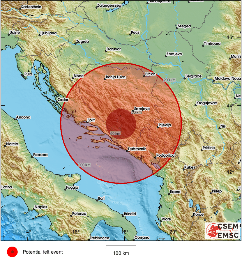 NOVI ZEMLJOTRES U BiH: Evo gdje je bio epicentar