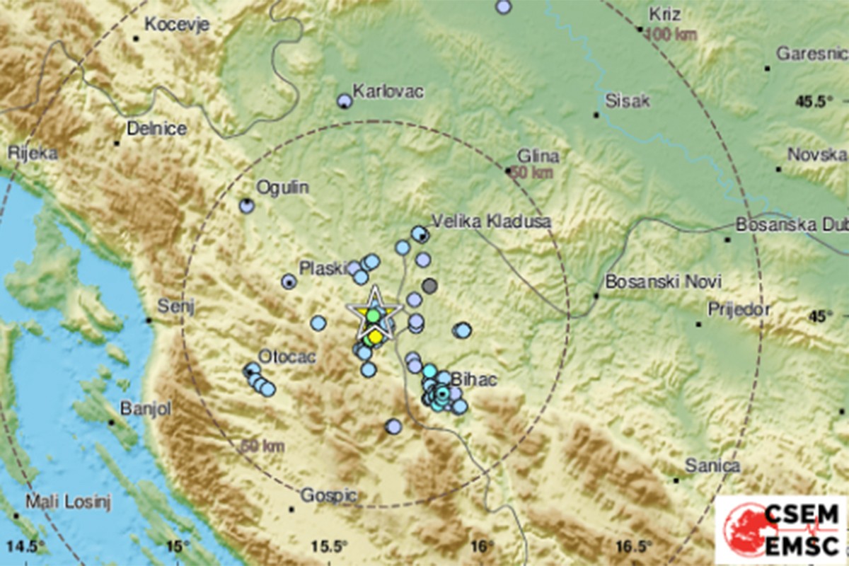 Zemljotres u Hrvatskoj, osjetio se i u BiH: “Treslo nekoliko sekundi, snažan udar”