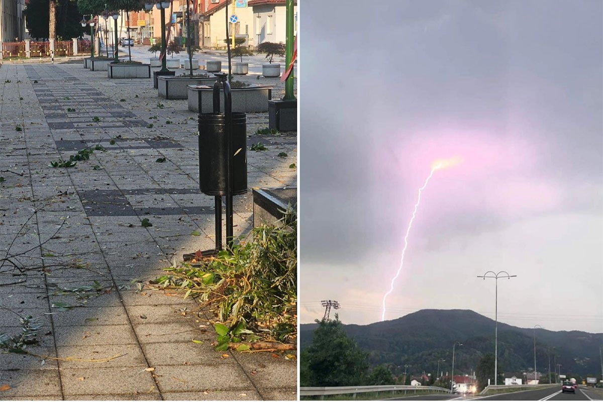 Stiglo osvježenje u BiH: Nevrijeme napravilo nered