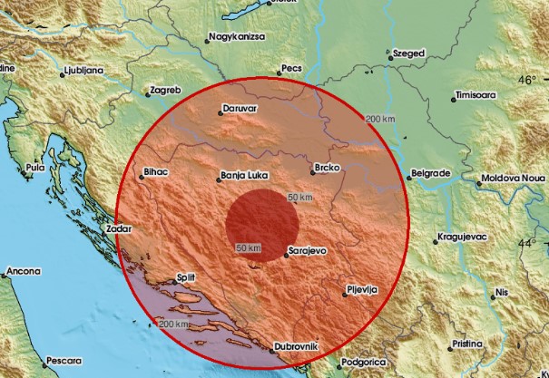 Snažan zemljotres pogodio BiH, još nema podataka o jačini