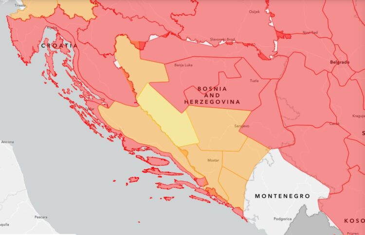 EU meteoalarm izdao upozorenje za četiri regije za subotu