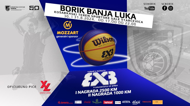 „3×3 Borik 2024“: Basket turnir u Banjoj Luci