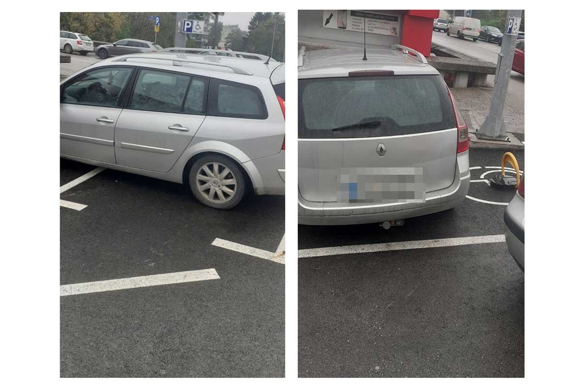 Nepropisno parkiranje u Banjaluci: Ostavio auto poprijeko na parkingu