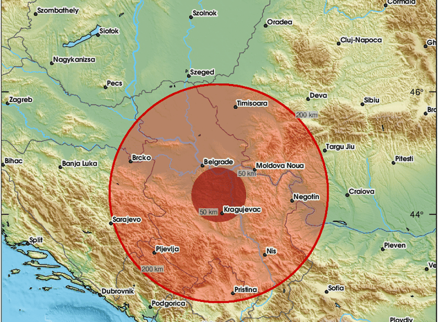 Jak zemljotres pogodio Srbiju