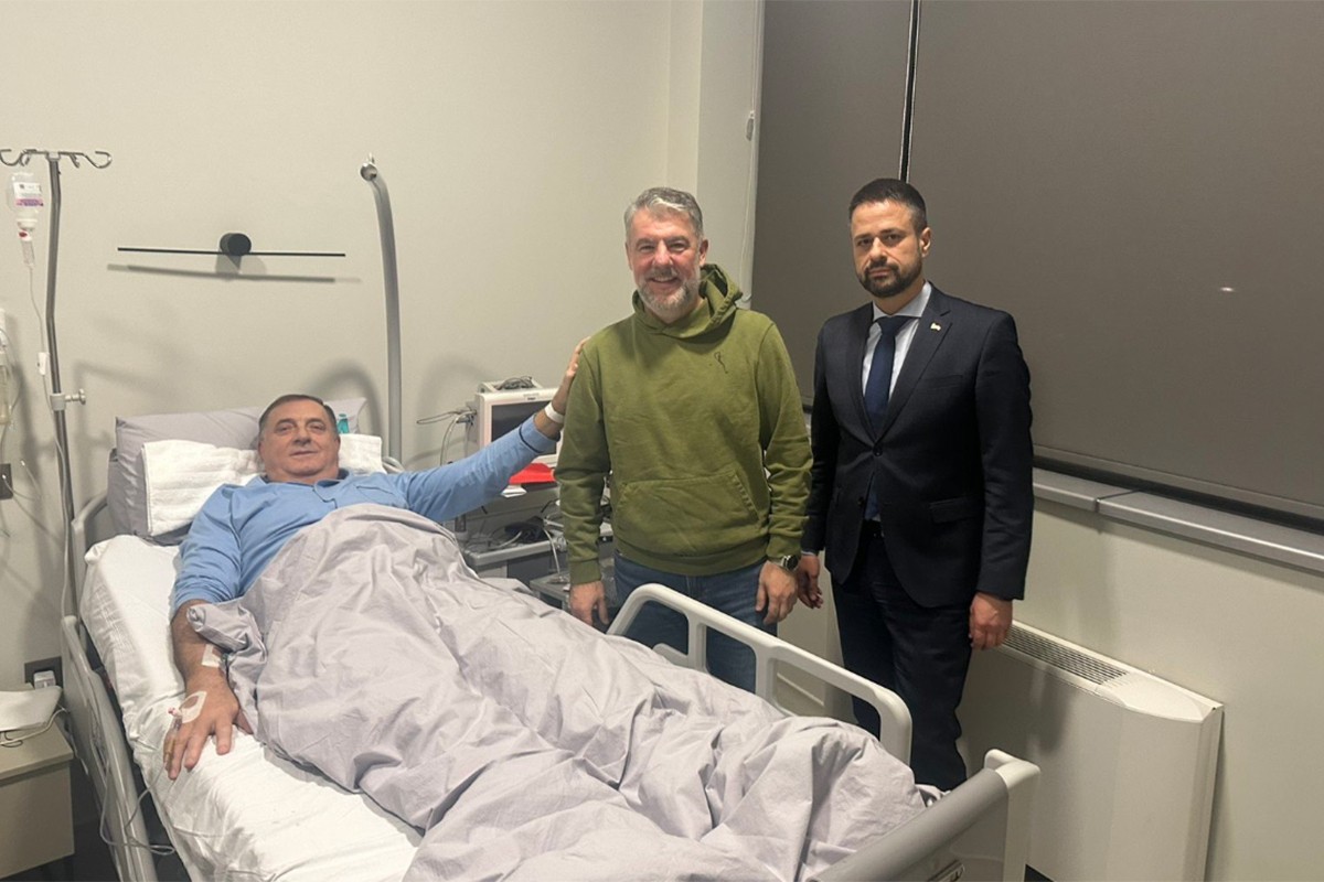 Dodika u bolnici posjetili Amidžić, Šeranić i vladika Sergije (FOTO)