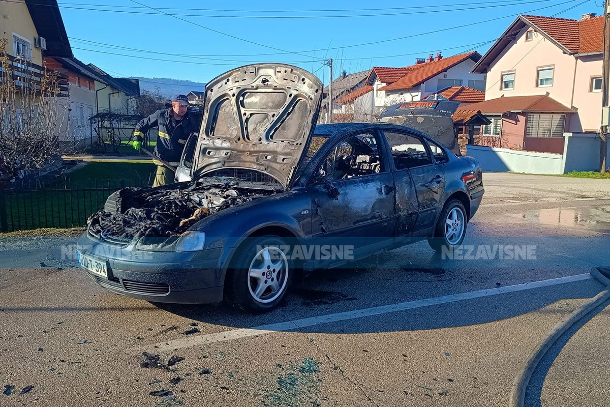 Pasat potpuno izgorio na putu: “Važno da je živa glava”