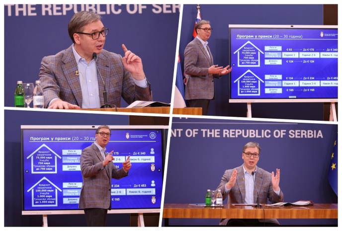 PREDSEDNIK VUČIĆ SAOPŠTIO SVE DETALJE PROGRAMA STANOVA ZA MLADE: Rata za kredit u prvoj godini manja od 100 evra, učešće SAMO 1% – ovo su SVI USLOVI!