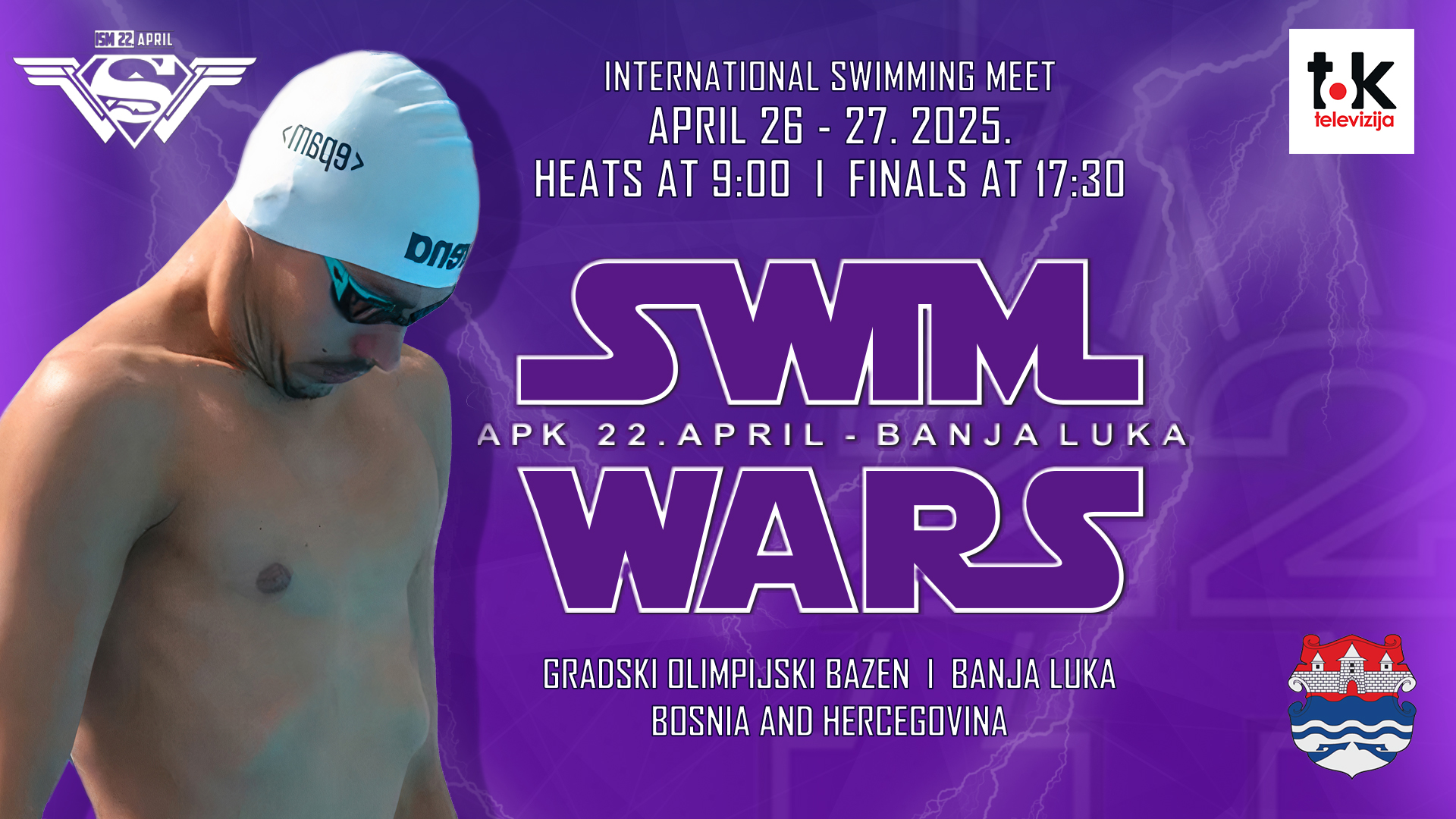 Plivački miting “Swim Wars” uživo na TOK TV od 9 časova