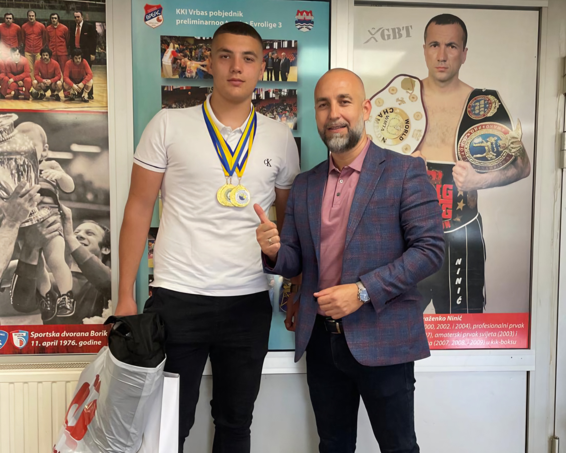 Prijem mladog sportiste Borisa Aleksića u SC „Borik“ pred Svjetski kup u Budimpešti