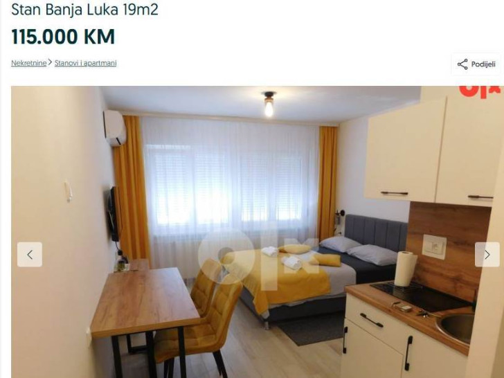 Stan od 19 kvadrata u Banjaluci košta 115.000 KM