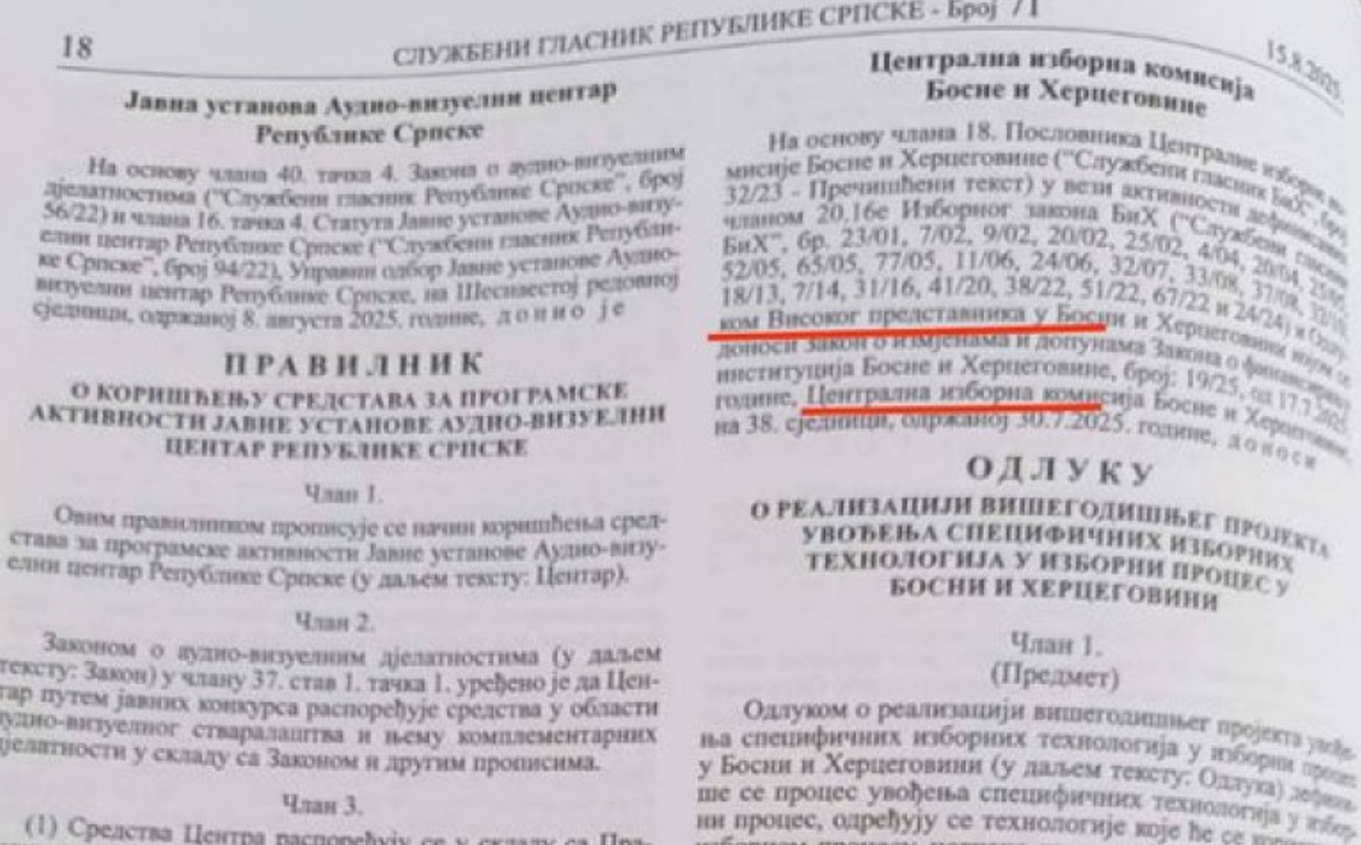 Vlast priznala visokog predstavnika u BiH: Objavljena Šmitova odluka u Službenom glasniku Srpske
