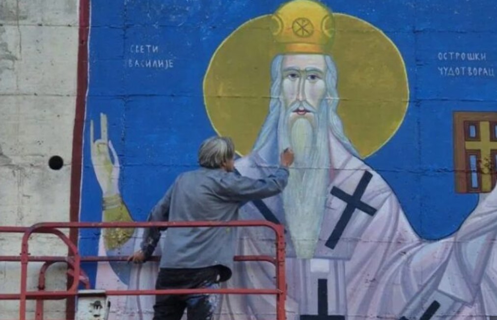 Naslikan prvi mural posvećen Svetom Vasiliju Ostroškom
