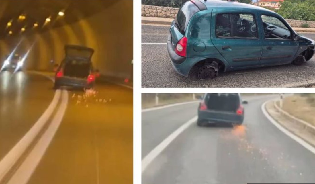 Žena kilometrima vozila bez točkova: Svuda letjele varnice, pogledajte šta je na kraju ostalo od auta