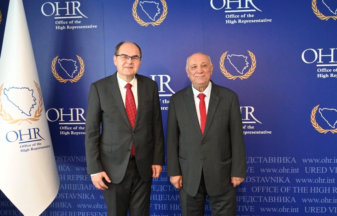 Predsjednik Centralne izborne komisije BiH Jovan Kalaba se sastao sa Visokim predstavnikom Kristijanom Šmitom
