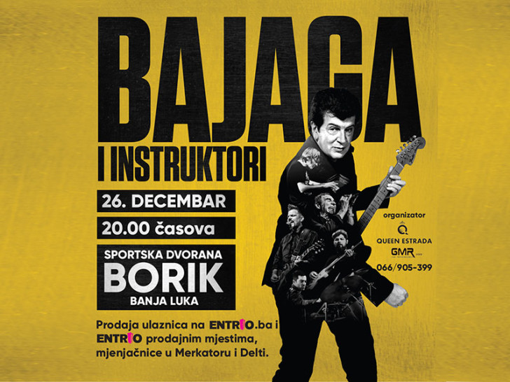 Bajaga i Instruktori na velikom koncertu u Banjaluci 26. decembra