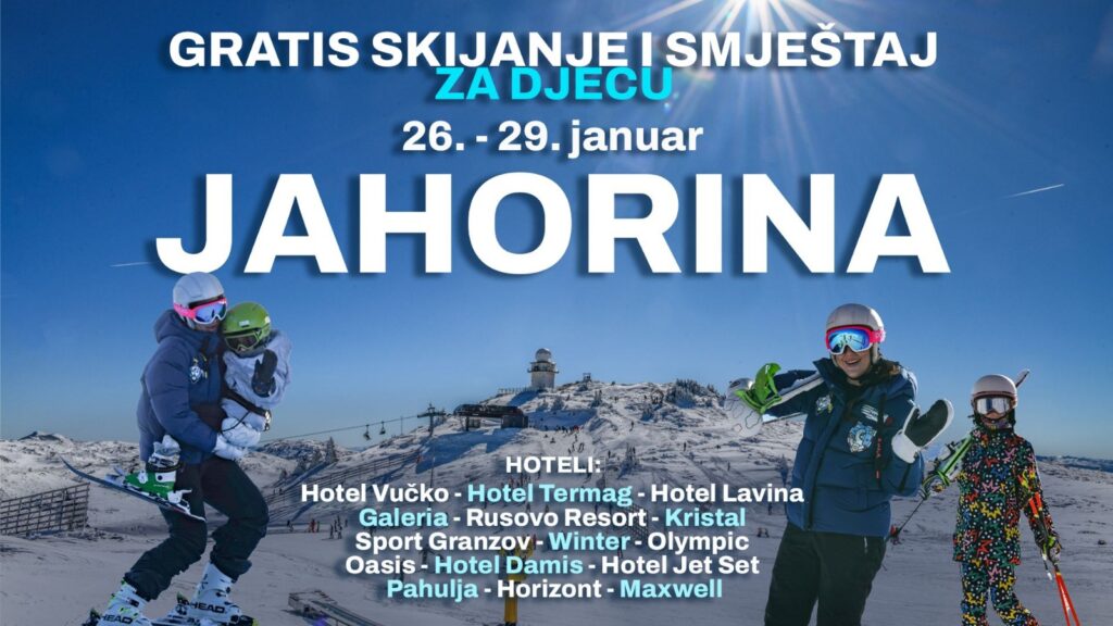Za djecu gratis ski karte i smještaj (VIDEO)! Porodični popust na Jahorina 20%