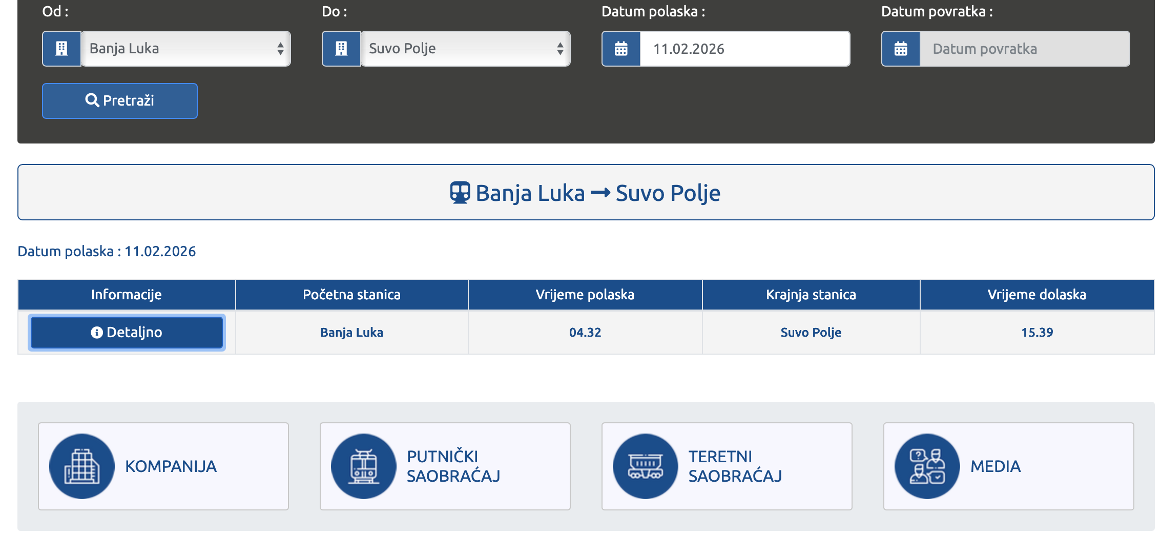 NESPOSOBNOST Željeznicama Republike Srpske od Banjaluke do Suvog Polja – 11 sati vožnje?!