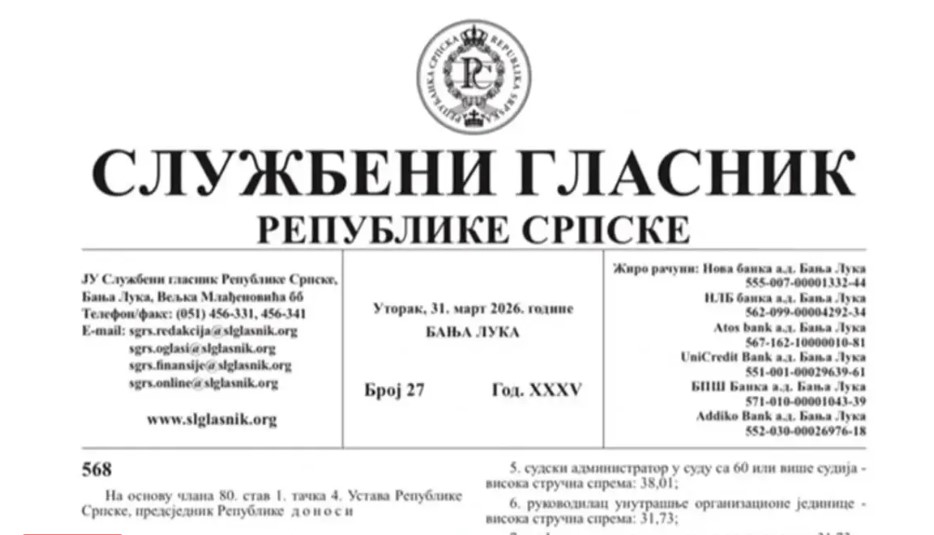 U Službenom glasniku objavljeni zakoni kojima se povećavaju plate u javnom sektoru