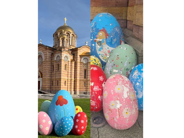 Vandalima ništa nije sveto: Oštećena vaskršnja dekoracija u porti hrama