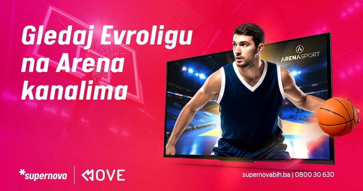 Evroliga na Arena kanalima: Gledajte u Supernovoj i na MOVE
