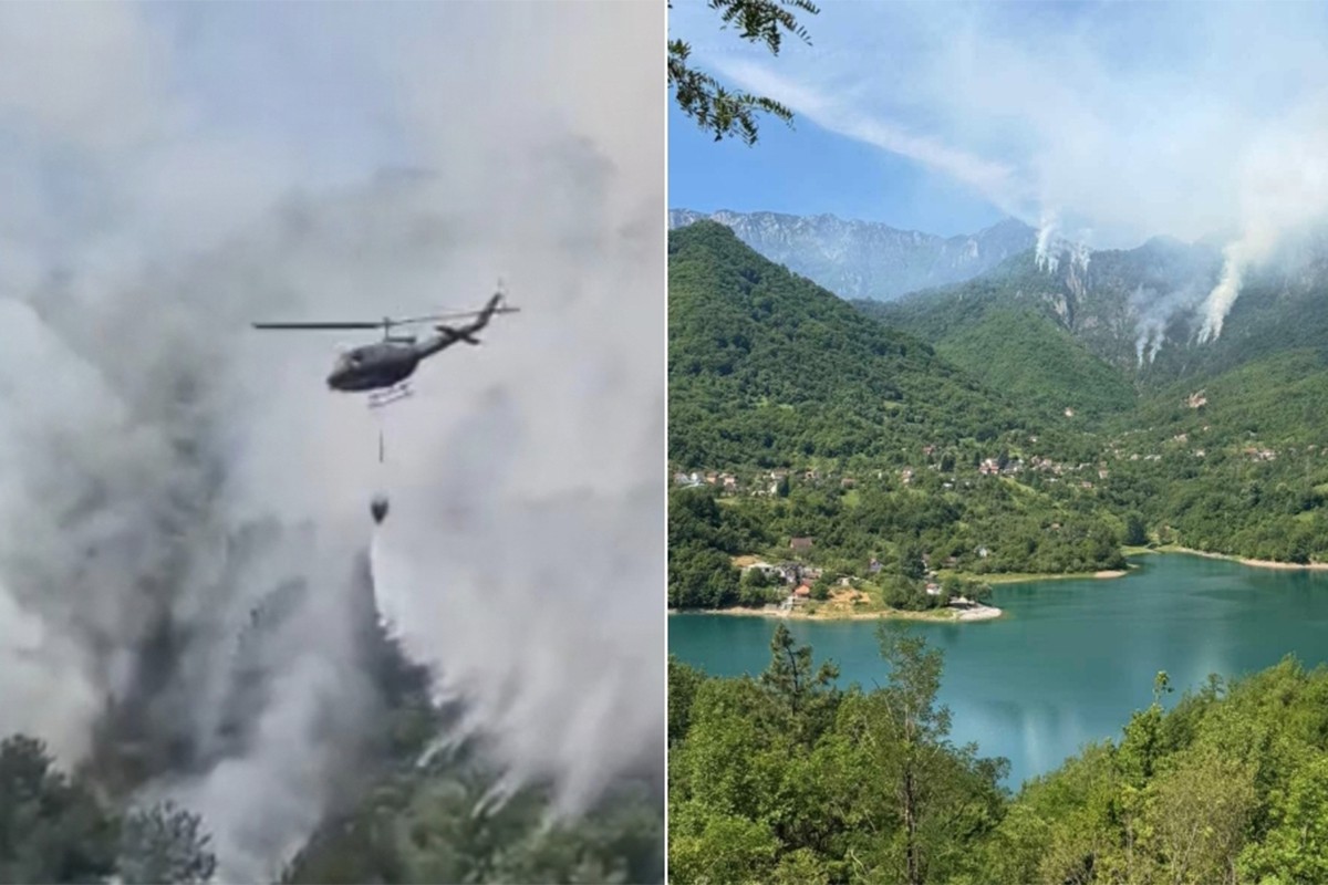 Veliki požar u Jablanici: Vatrogasci i OS BiH se bore sa vatrom
