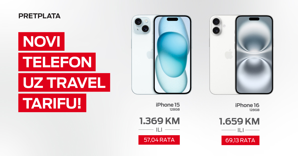 Izaberite svoj novi telefon i m:tel Travel tarifu – vrhunski uređaji i neograničena komunikacija gdje god da ste