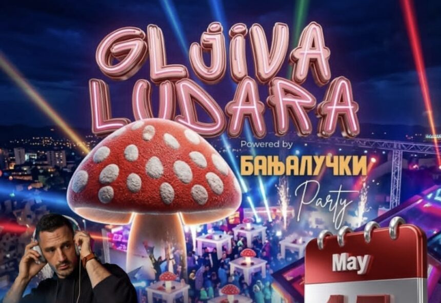 Banjalučki „Gljiva Ludara Party“ pred rasprodajom: Krov Doma omladine spreman za audio-vizuelni spektakl