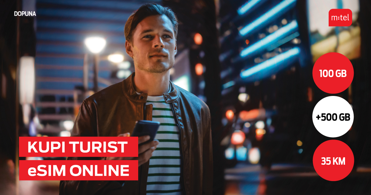 Podijelite svaki trenutak dok ste u BiH uz m:tel turist eSIM: Brzi internet vas čeka čim stignete