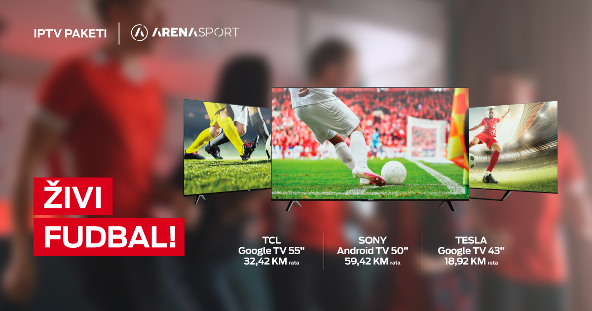 Uz m:tel TV pakete fudbal se gleda uživo