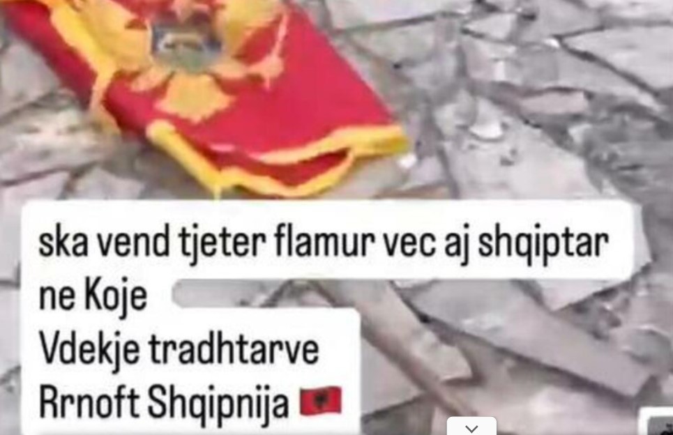 Skinuo zastavu Crne Gore s jarbola, traži albansku
