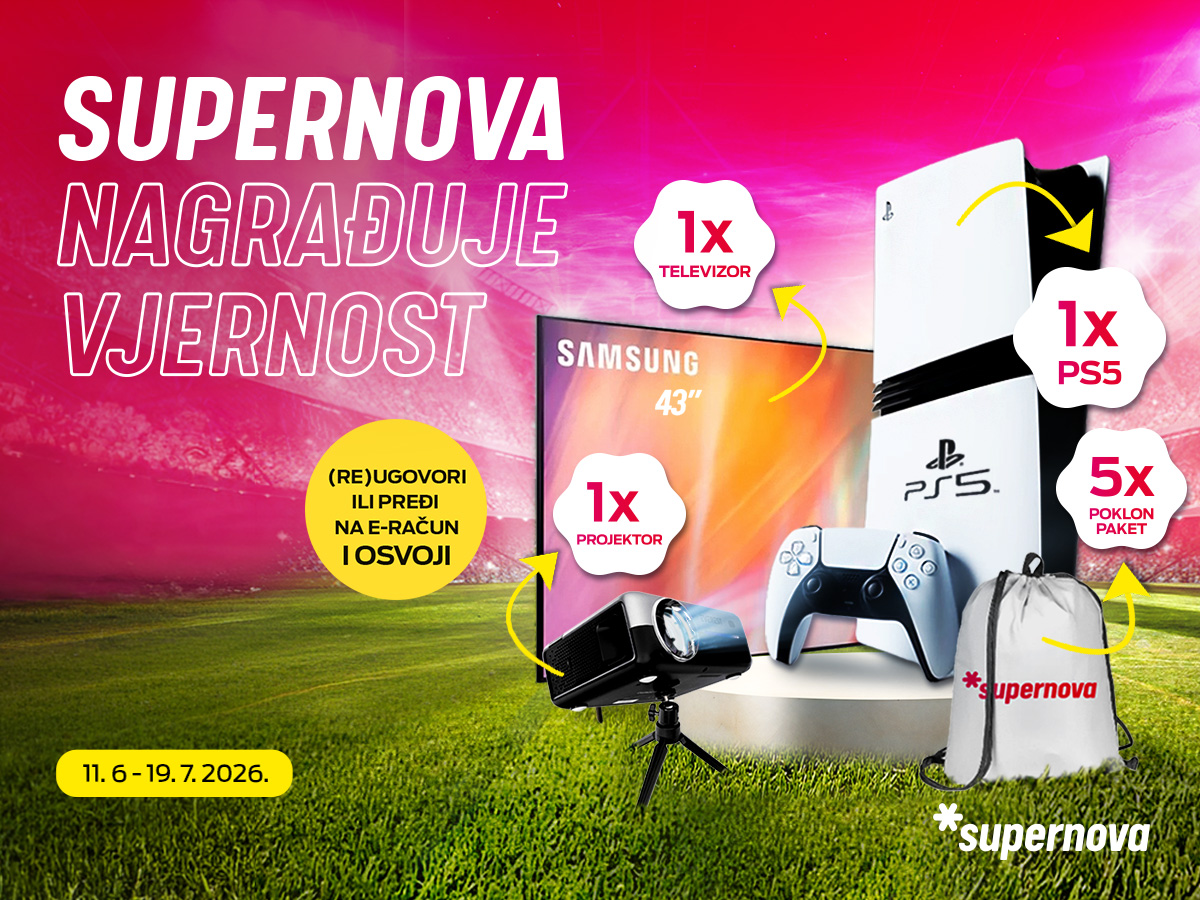 Velika nagradna igra Supernove: Osvojite PS5, televizor i mnoge druge nagrade