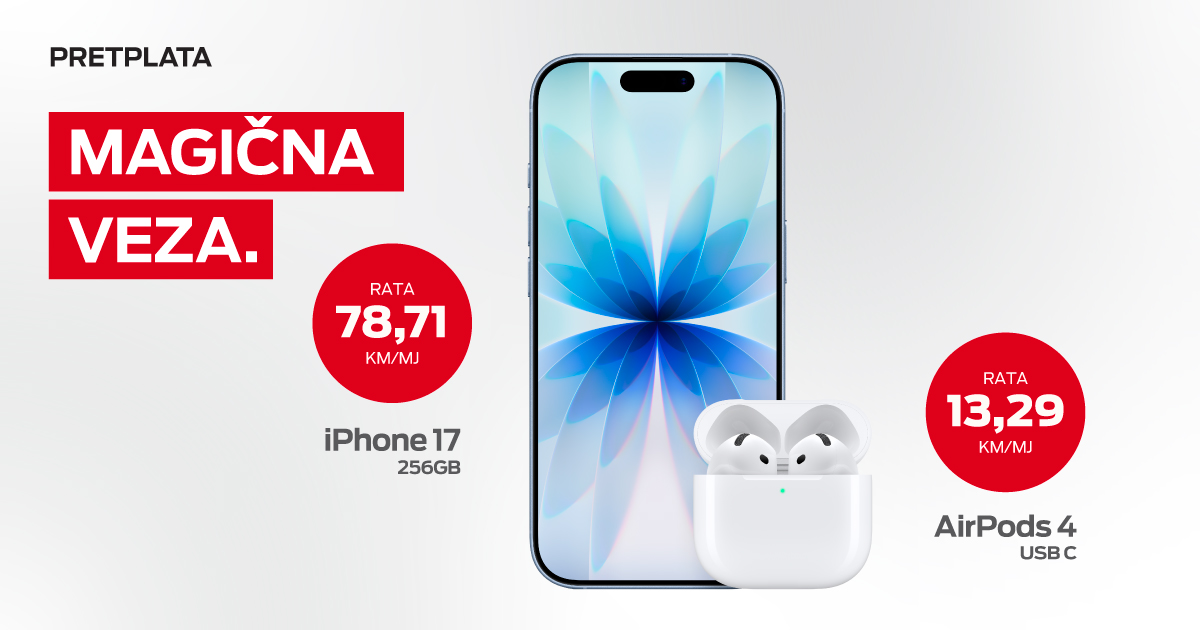 Najbolja kombinacija za putovanje – iPhone 17, AirPods 4 i m:tel Travel tarifa