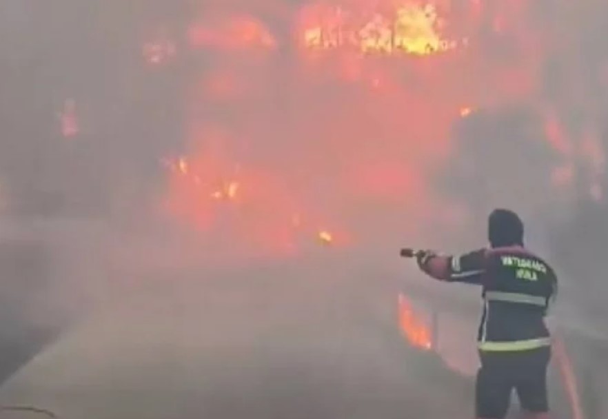 Veliki požar na Pelješcu: Izgorjela crkva, vatra se približila kućama (VIDEO)