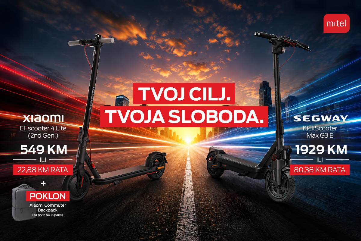 mtel vam predstavlja Xiaomi i Segway trotinete za vaš novi način kretanja