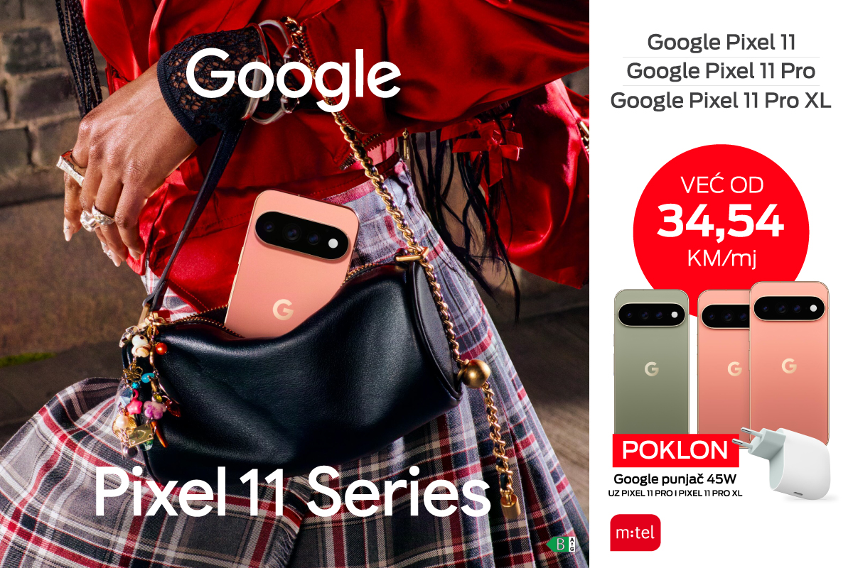 Deset razloga da izaberete Google Pixel 11 seriju! U m:tel ponudi uz 10% popusta pri plaćanju NLB kreditnim karticama